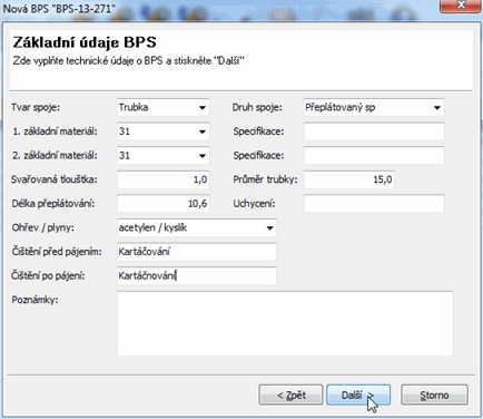 obr. 4 - technické parametry BPS